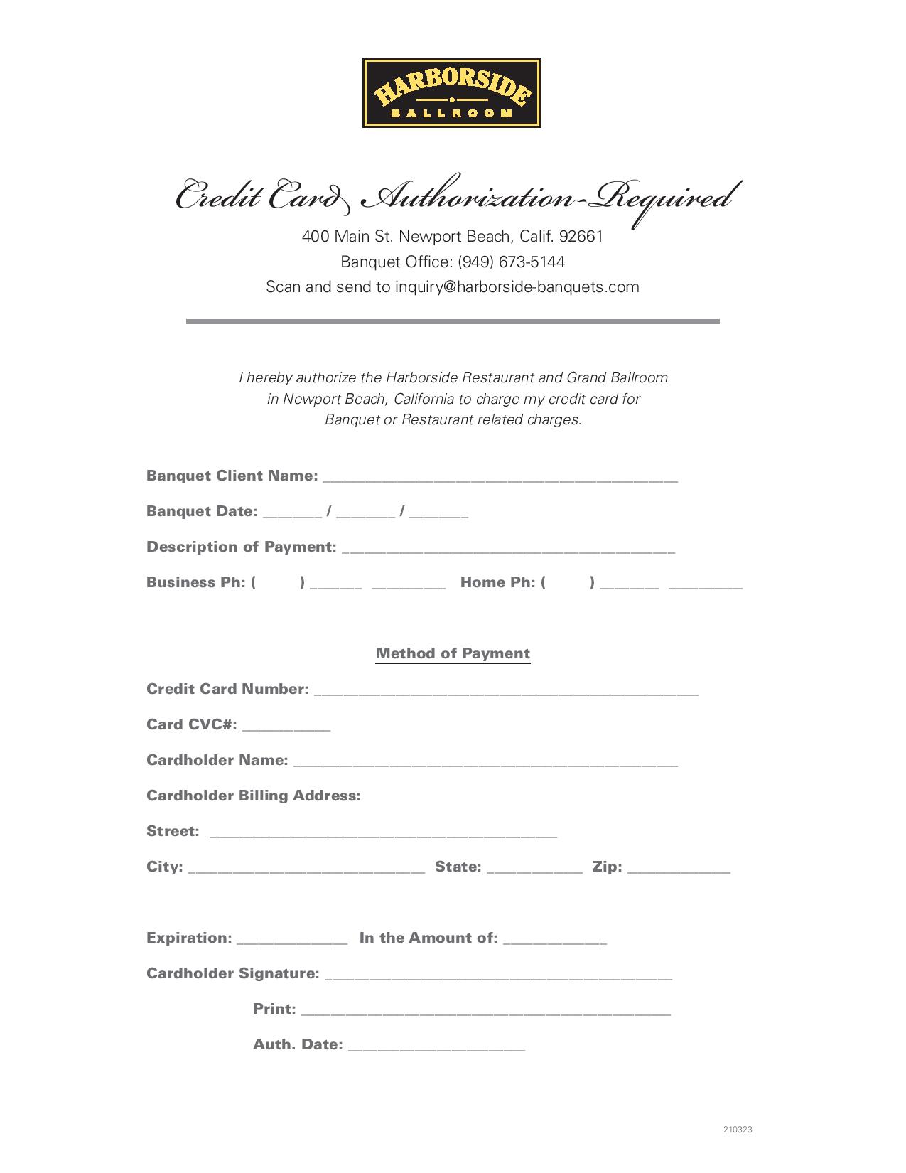 Credit Authorization